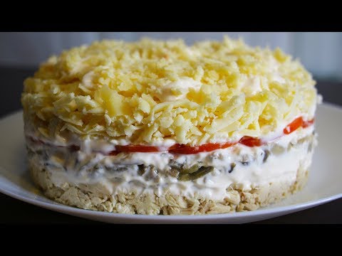 САЛАТ "ГУРМАН" | С КУРИЦЕЙ, ГРИБАМИ И СЫРОМ