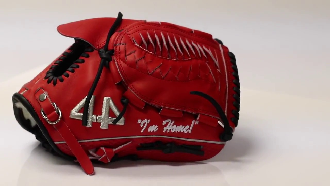 44 Pro Custom Baseball Glove Signature Series Red Canada Modified