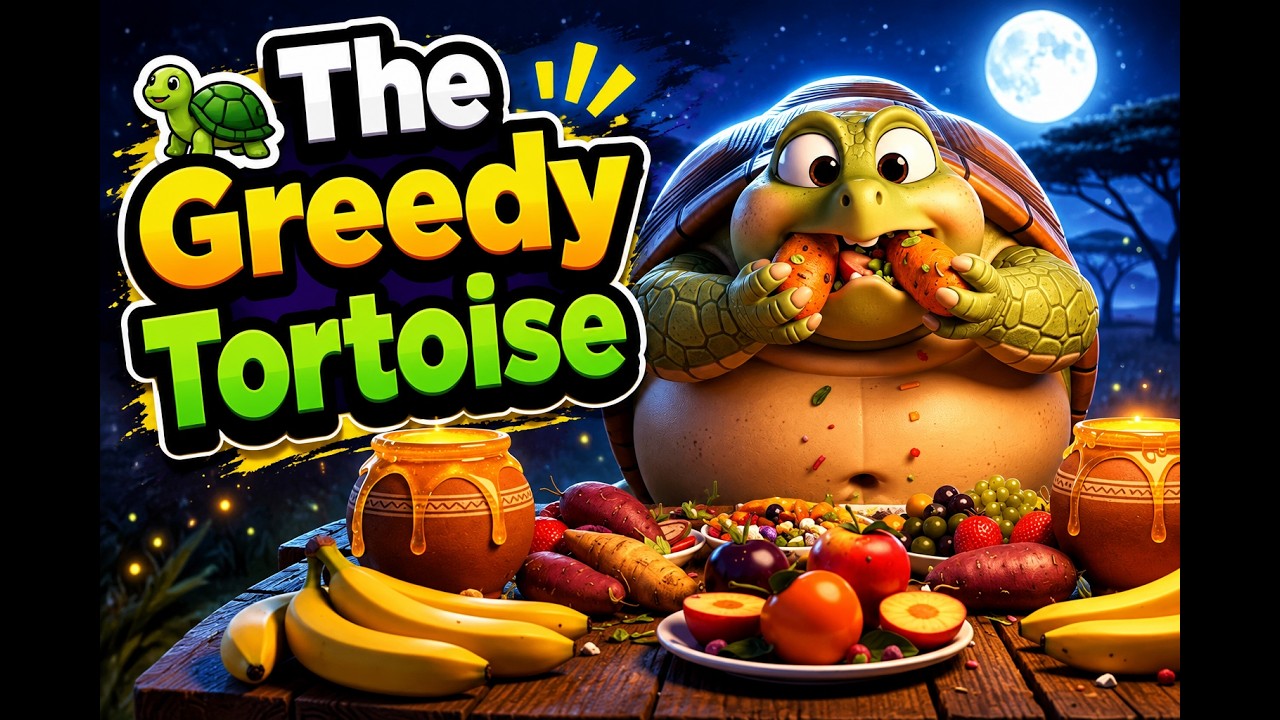 The Greedy Tortoise 🐢  African Moral Story for K