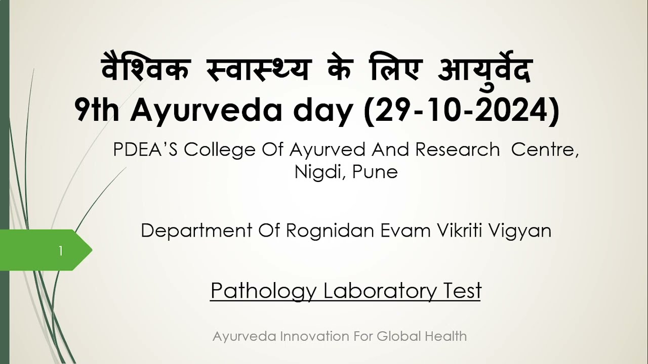 Ayurveda Innovation for global health 2024