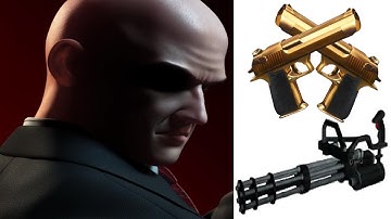 Hitman: Contracts Extra - Dual Gold Deagles and Minigun