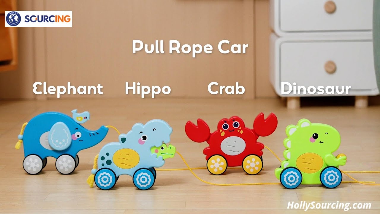 Pull, play, and learn! 🎉This adorable EE-63501N Elephant Pull Toy keeps toddlers moving all day.🚶‍♂️