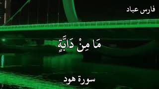 فارس عباد سورة هود إِنِّي تَوَكَّلْتُ عَلَى اللَّهِ رَبِّي وَرَبِّكُمْ ۚ مَا مِنْ دَابَّةٍ ..