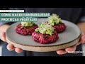 Hamburguesas PROTEÍCAS de judías y remolacha - Receta vegana para DEPORTISTAS