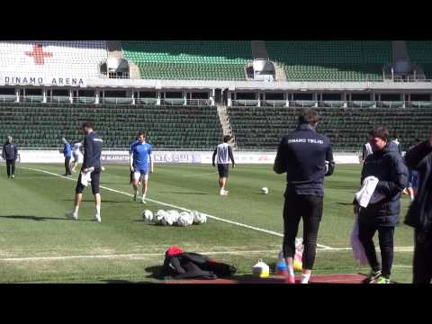 ვარჯიში დინამო არენაზე