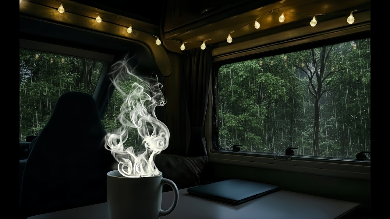 (NO ADS) Warm Inside Campervan | Cold Outside Campervan | Calmness | Relax