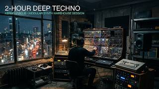 2-HOUR DEEP TECHNO — Modular Synth Warehouse Session for Coding & Hyper Focus (126-128 BPM)