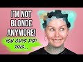 DYING MY HAIR SPLIT TONED with Arctic Fox Hair Color | Kristen Leanne