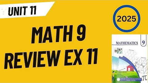 9th Math New Book 2025 || Unit 11 || Review Exercise 11 || PCTB