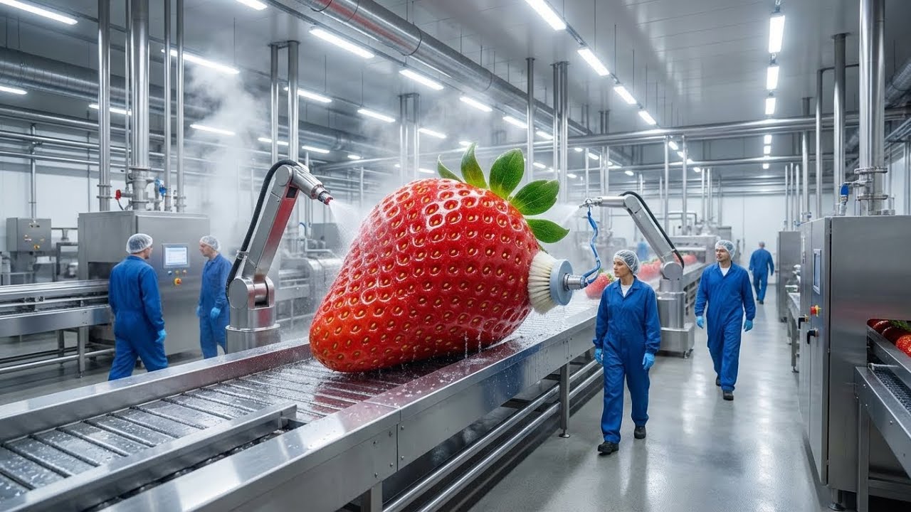 Inside a Modern Factory: How Strawberry Jam Is Made From Fresh Fruit ...
