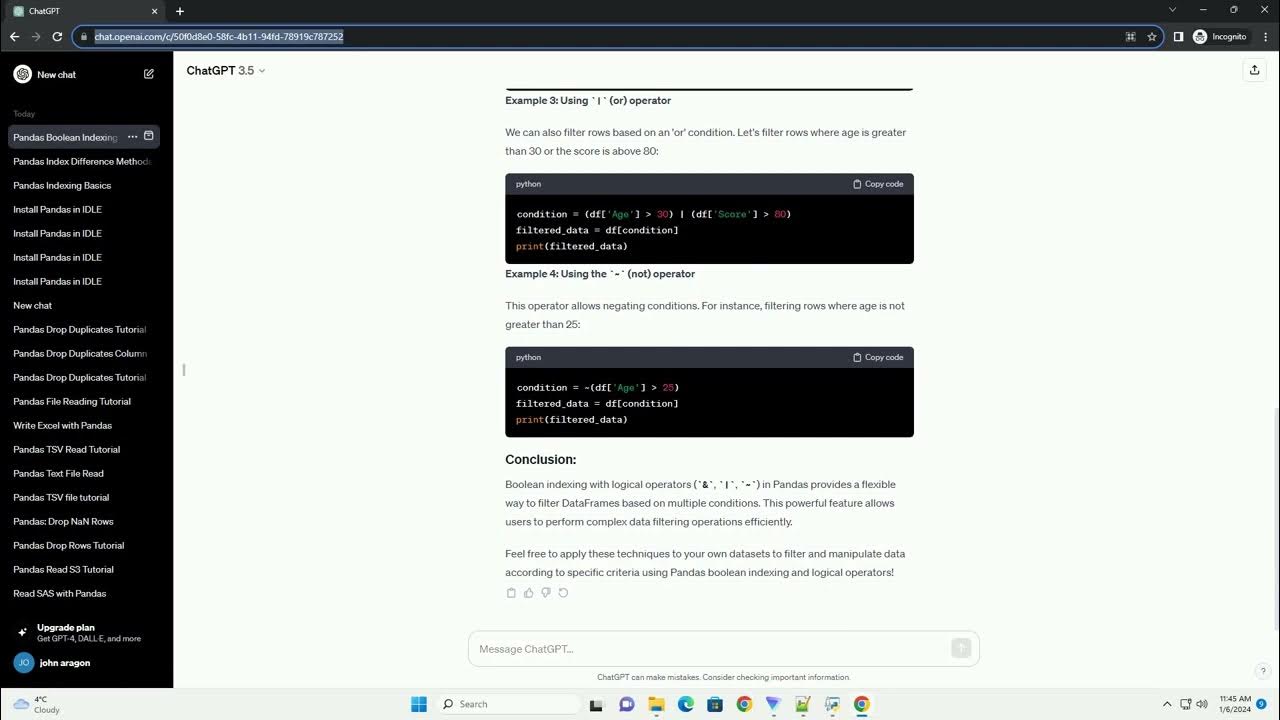 Pandas boolean indexing and or youtube