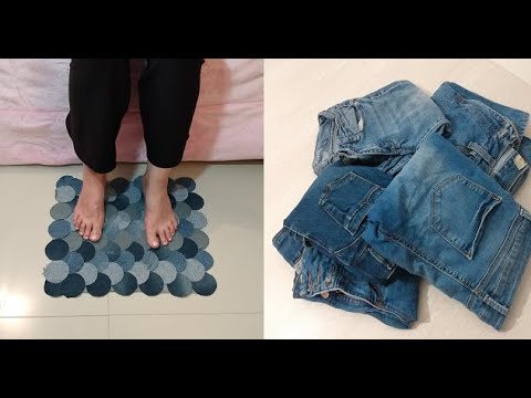 Video: Cómo Hacer Una Alfombra Con Jeans Viejos