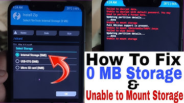 Without PC | TWRP Recovery में 0 MB Storage और Unable to Mount Storage की प्रॉब्लम को केसे Fix करे