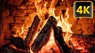 Cozy Fireplace & Crackling Fire Sounds 3 Hours 🔥 Relaxing Crackling Fireplace 4K With Burning Logs