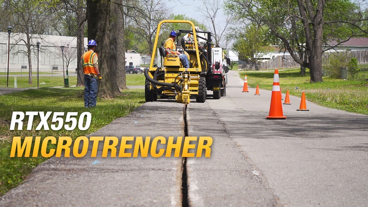 RTX550 Ride-on Tractor with Microtrencher Attachment
