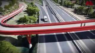 Pasarela Raos-Nueva Montaña sobre la A-67