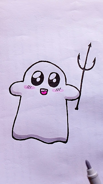 Keep smile 😁 #drawing #shorts #sketch #ghost #howtodraw #easydrawing #pendrawing #drawingtutorial