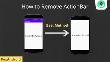 How to remove action bar from specific Activities - Android studio tutorial