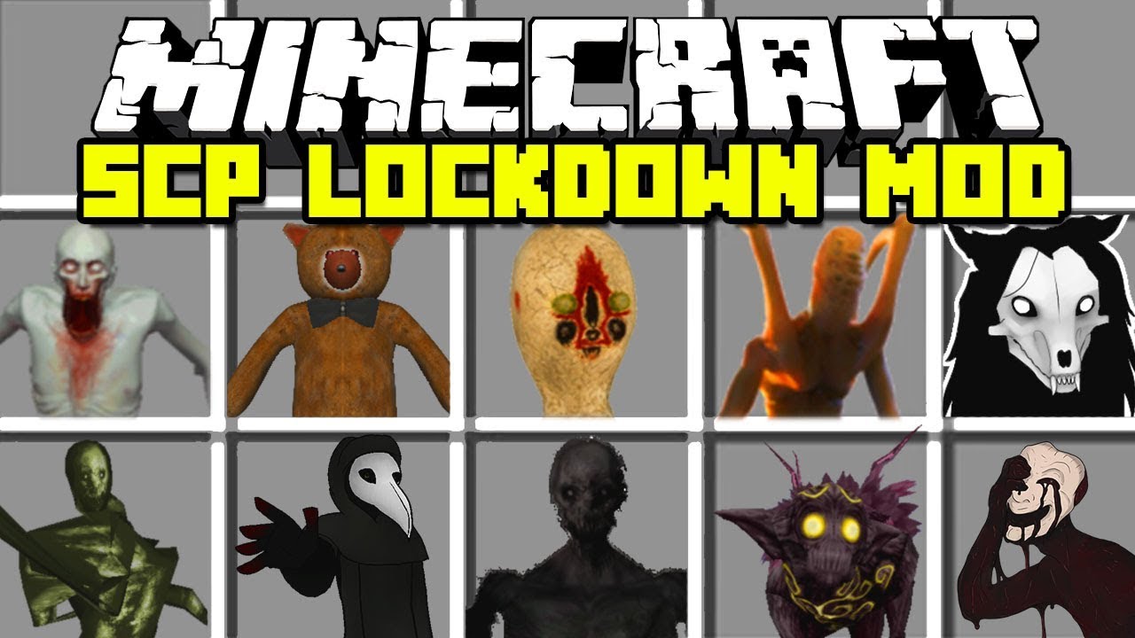 Minecraft SCP LOCKDOWN MOD / SCP 096, SCP 173, SCP 049, SCP 106!! Minecraft  Mods 