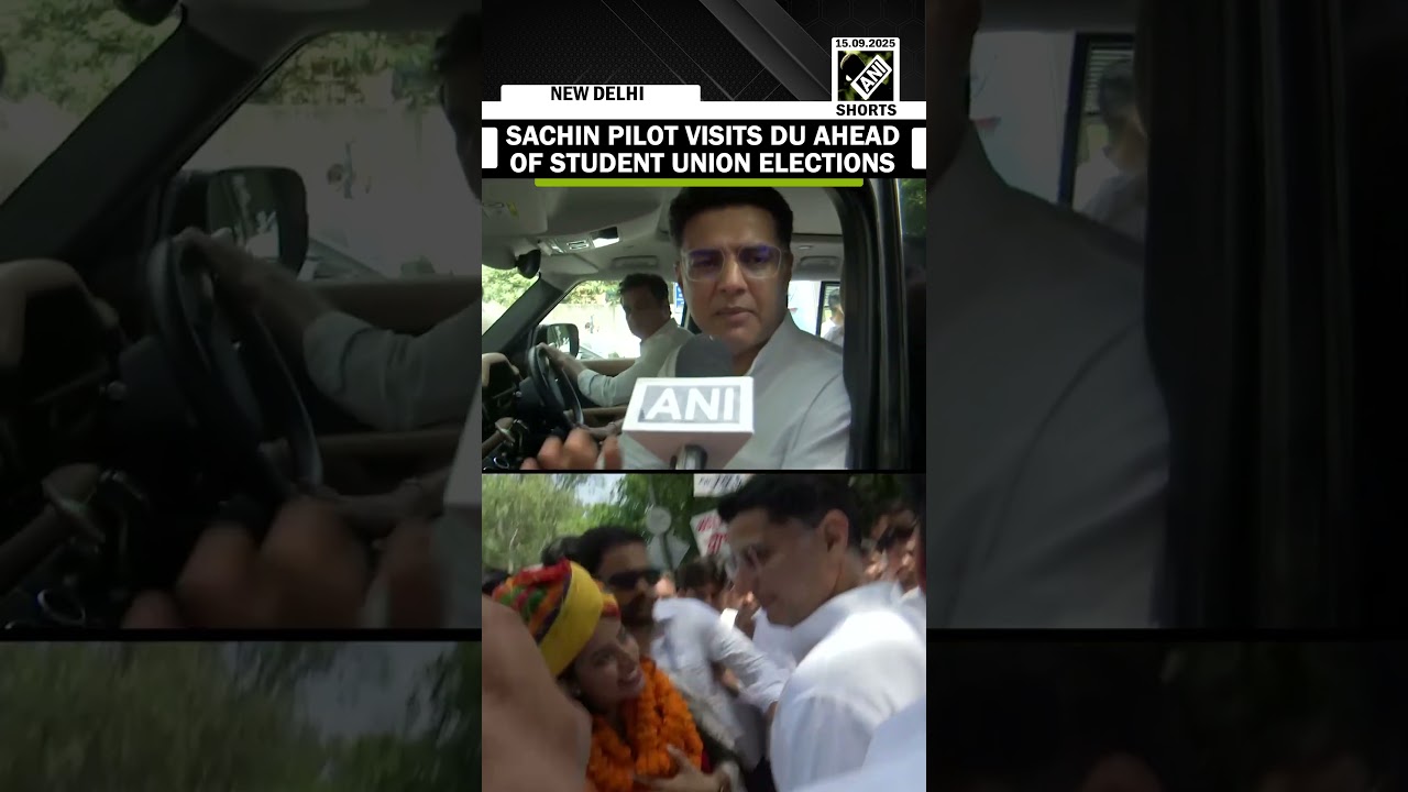 Congress leader Sachin Pilot visits DU to support NSUI Panel for Student Union Elections