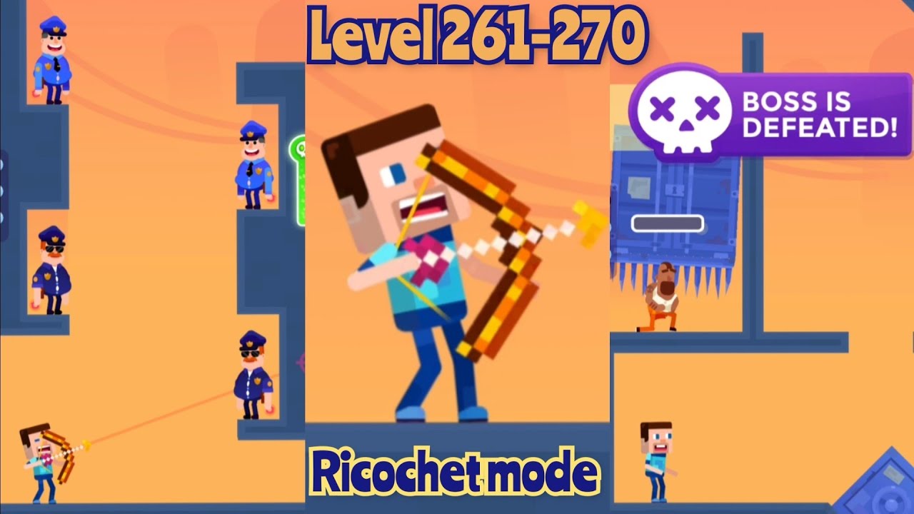Hitmasters / level 261-270 ricochet mode / Steve skin / bow weapon