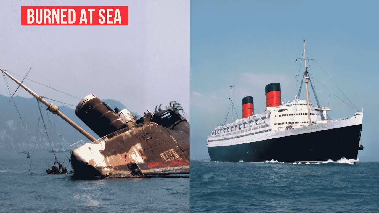 QUEEN ELIZABETH SHIP BURNED AT SEA — Unsolved Mystery