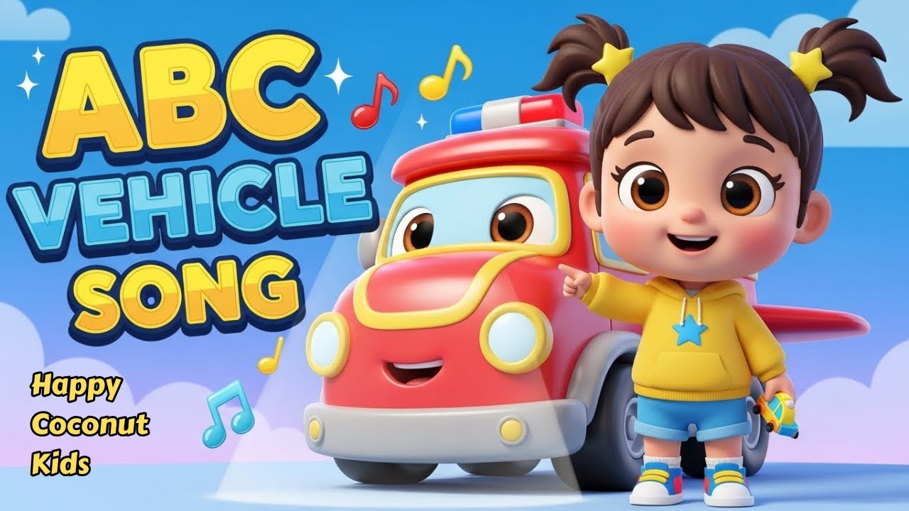 ABC Vehicle Song for Kids | Learn ABCs with Cars, Trucks & Vehicles! Kids Songs & Nursery Rhymes 🎶