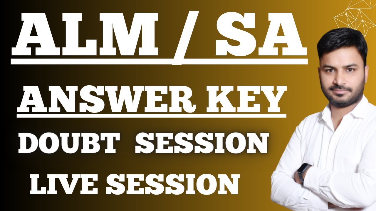 HSSC ALM / SA || ANSWER KEY || DOUBT SESSIONS || LIVE SESSION ...