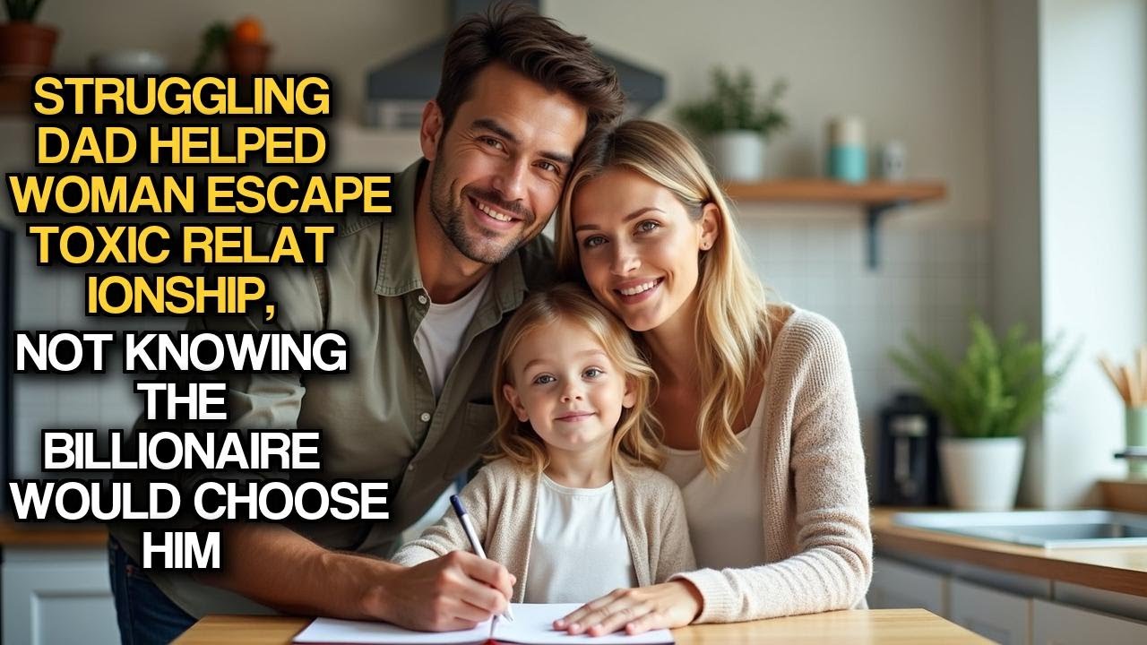 Struggling Dad Helped Woman Escape Toxic Relationship, Not Knowing The Billionaire Would Choose Him