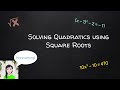 Solving Quadratic Equations using Square Roots
