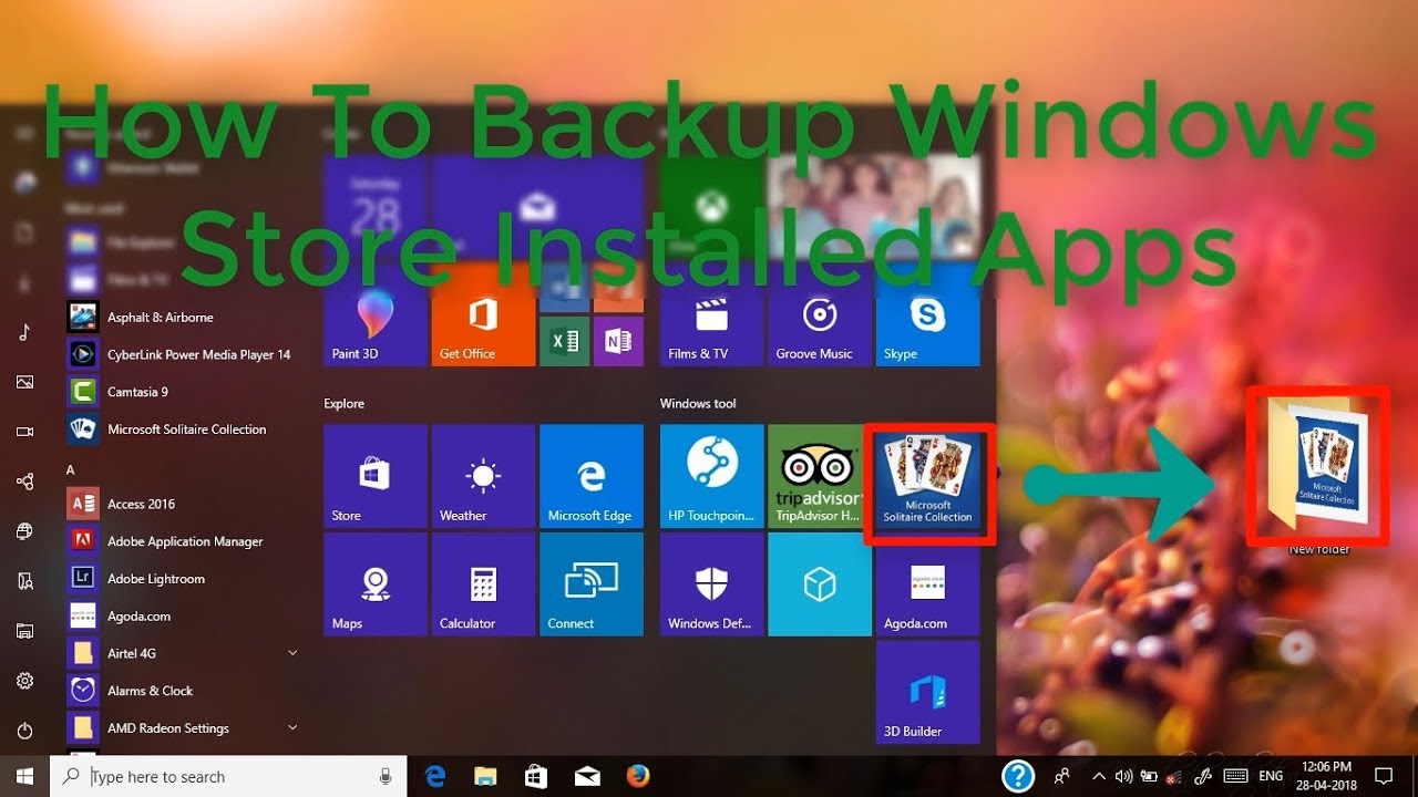 How To Backup Windows Strore Installed Apps in Window 7,8,8 1 and 10