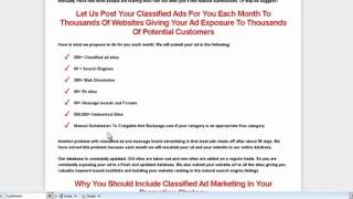 Increase Sales via Submitting Your Ad To 1000s Of Classified Ads Sites
