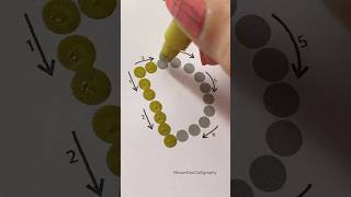 See How Easily You Can Learn to Dots Lettering “D-d” #shorts #nhuandaocalligraphy #dot #lettering