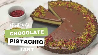 Healthy Chocolate Pistachio Tart (keto, gluten free, vegan)