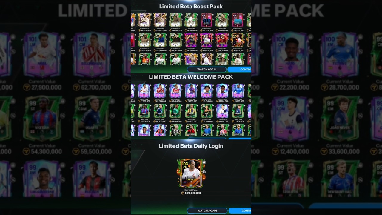 Fc Mobile Limited Beta Pack Opening.