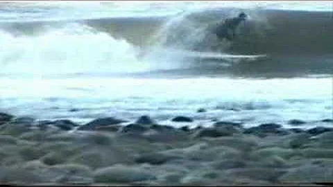 Neil Clifton surfs Devonish Secret Spot