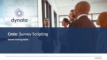 Intro to Survey Scripting in Dynata Survey Authoring (Cmix)