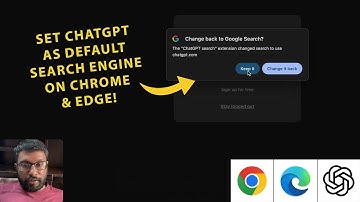 How To Set ChatGPT As Default Search Engine On Google Chrome & Microsoft Edge Browser (Desktop App)!
