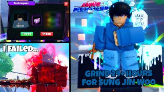 I GRINDED FOR 24  hours Grinding for Sung Jin Woo in Anime Last Stand Part 1