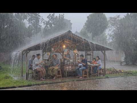 Heavy Rain In Indonesian, Walking In The Rain, Insomnia disappears instantly 🥱🌧️😴