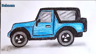 Suv Jeep Car Step By Step Drawing - Adim Adim Ji̇p Suv Araba Resmi̇ Çi̇zi̇mi̇ Nasil Yapilir