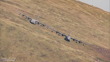 2 ship Strix, USAF C130 Hercules Mach Loop. (4K)