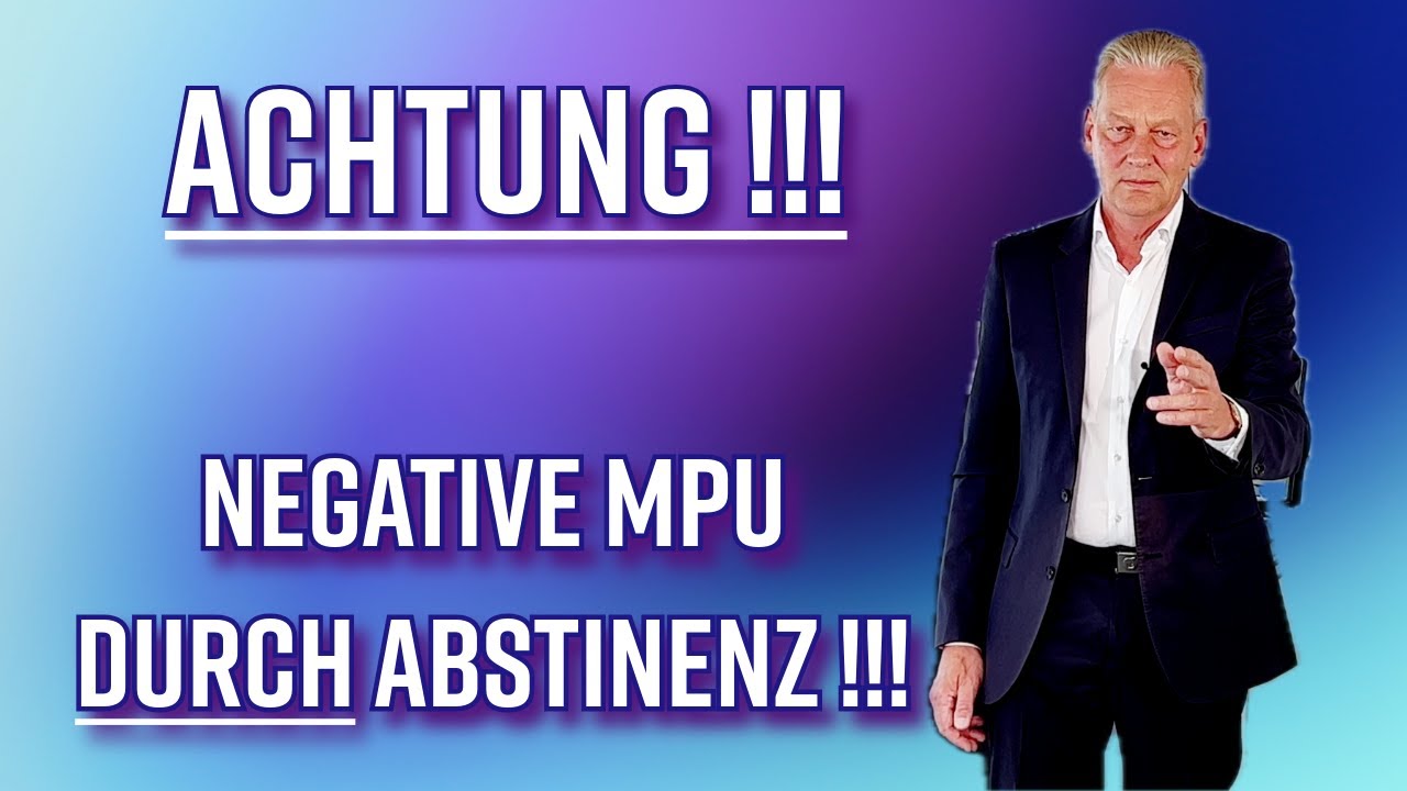 Darum fällst du bei der Alkohol MPU durch, wenn du abstinent bist !
