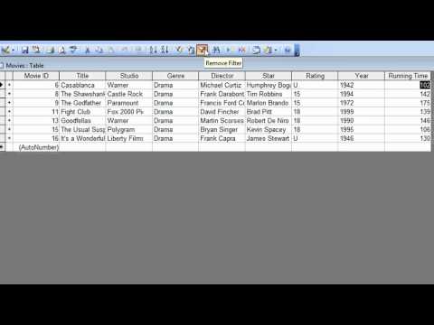Microsoft Access Tutorial for Beginners #6 - Tables pt.4 - Sort and Filter Data (Access 2003)