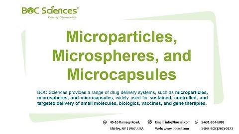 Microparticles, Microspheres & Microcapsules - Smart Drug Delivery Systems - BOC Sciences