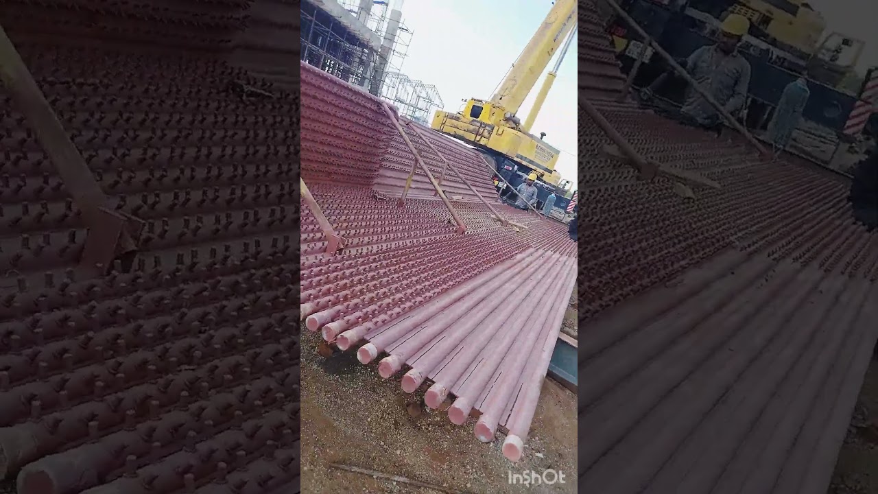 Boiler furnace tube jaket inside view