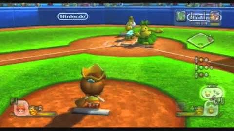 Mario Super Sluggers Bonus Features: VS Mario Fireballs