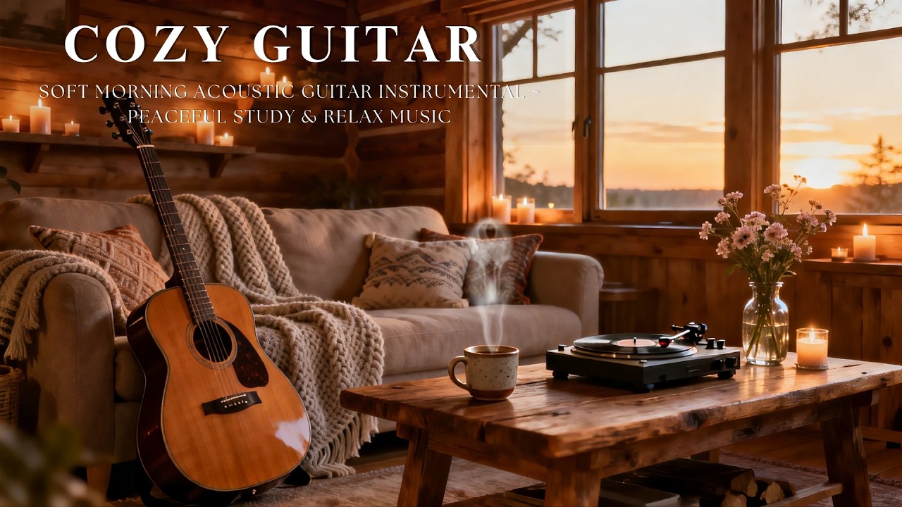 Soft Morning Acoustic Guitar Instrumental ~ Peaceful Study & Relax Music