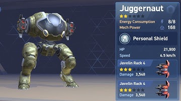 Mech Arena : Robot Showdown / Juggernaut / Javelin Rack 4 / Game Play 🔥👌