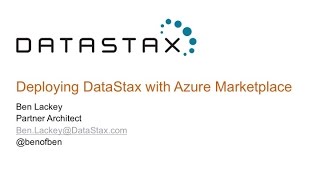 Deploying DataStax with Azure Marketplace